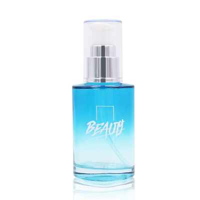 Gradient Blue Transparent Skincare Bottle Dropper Lotion Mercury Screw Cap (၄)ခု၊