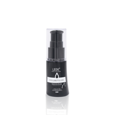 Special Shape Black Plastic Bottle Skin Care Serum Cosmetic Packaging (3)